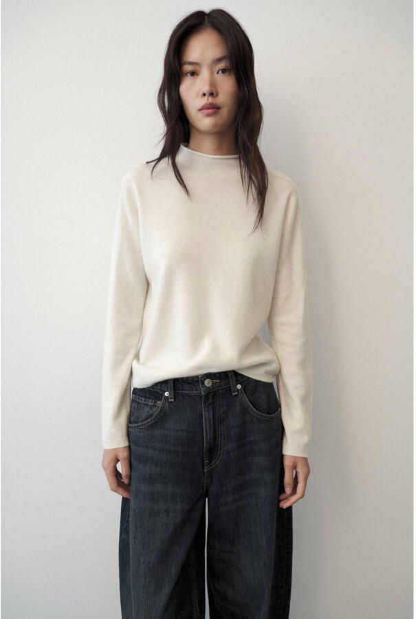Mango trui lichtbeige