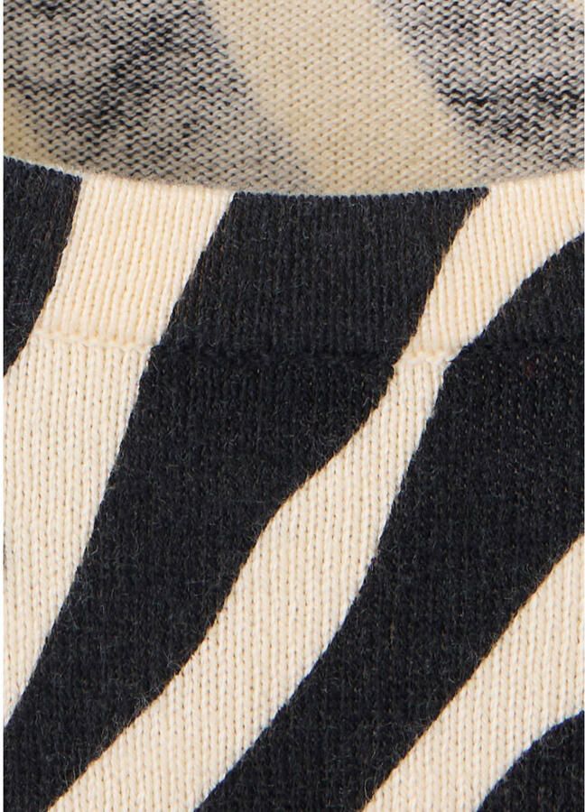 Mango trui met zebraprint zwart - Foto 2