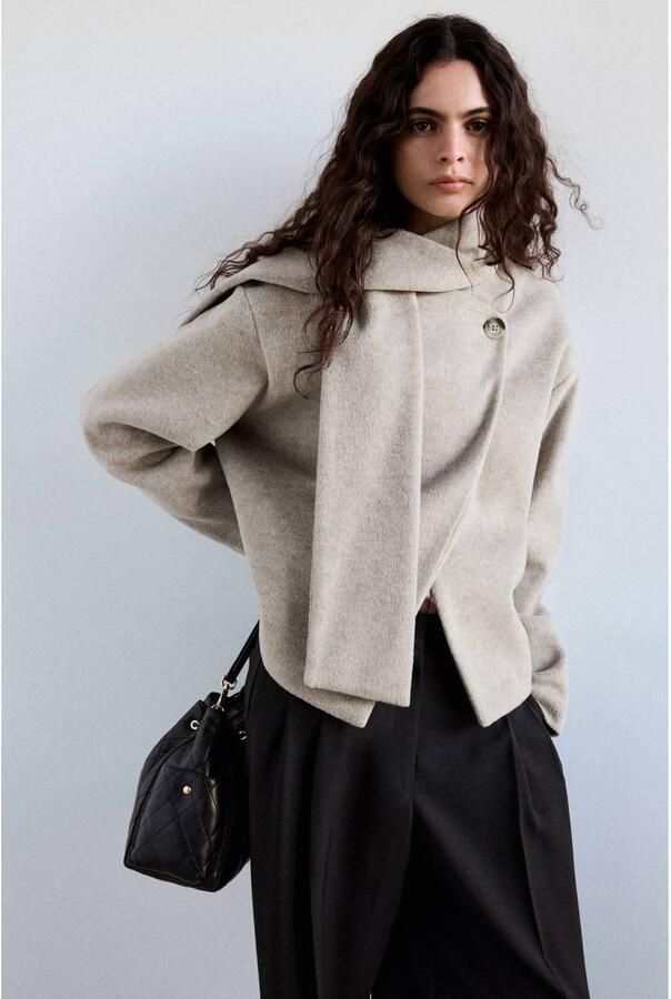 Mango tussenjas beige