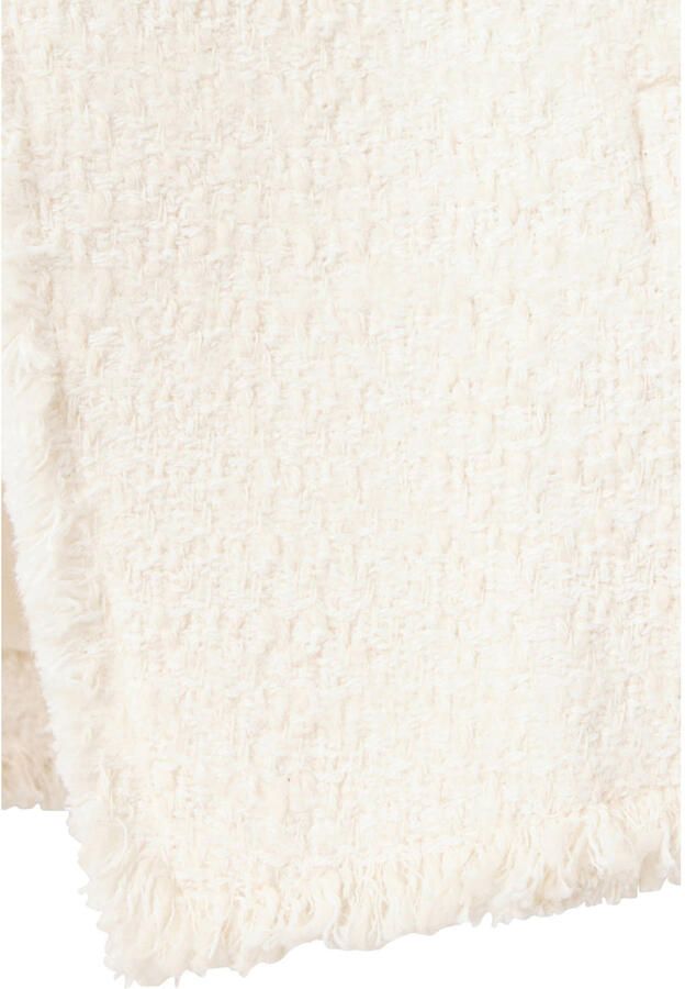 Mango tweed jas met wol ecru - Foto 2