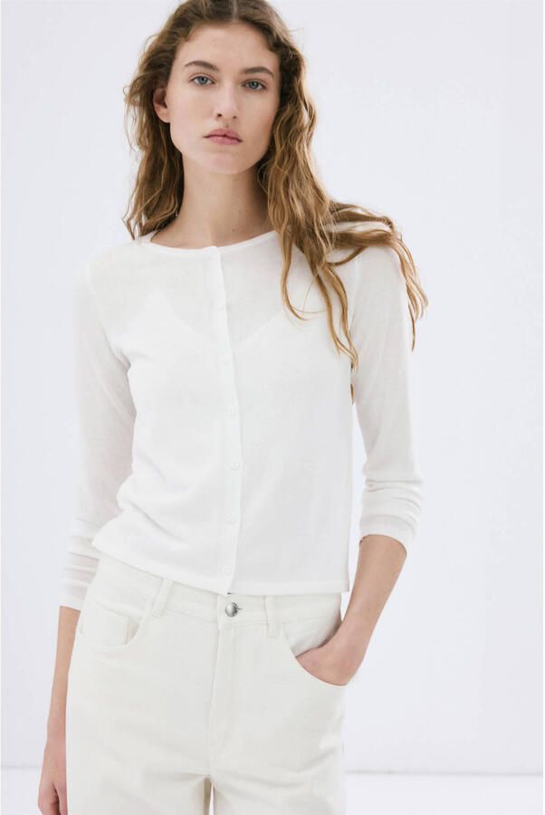Mango vest ecru
