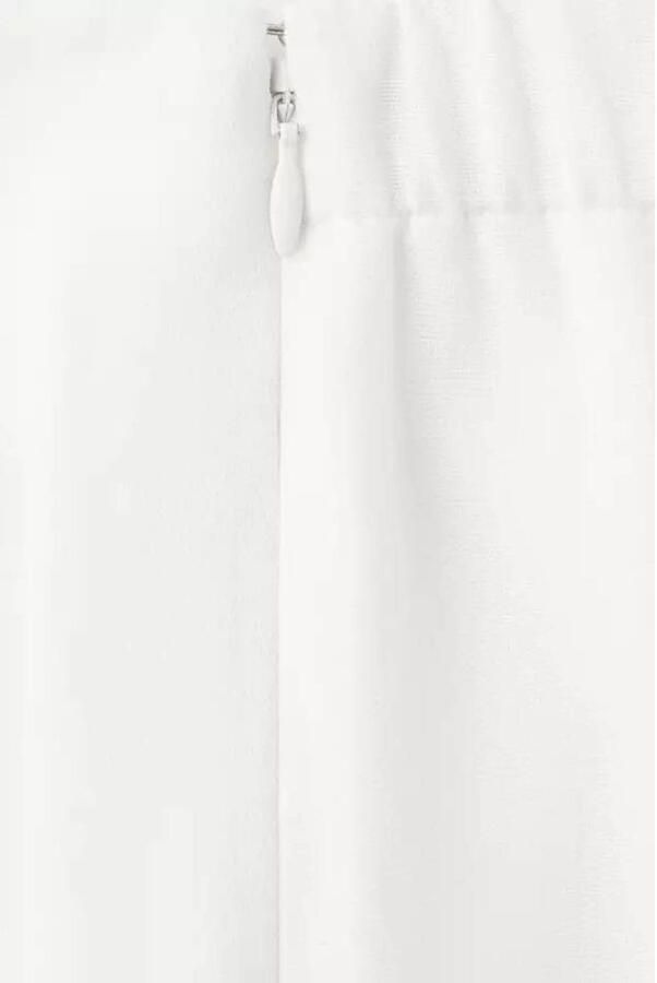 Mango viscose midi rok met linnen wit - Foto 3