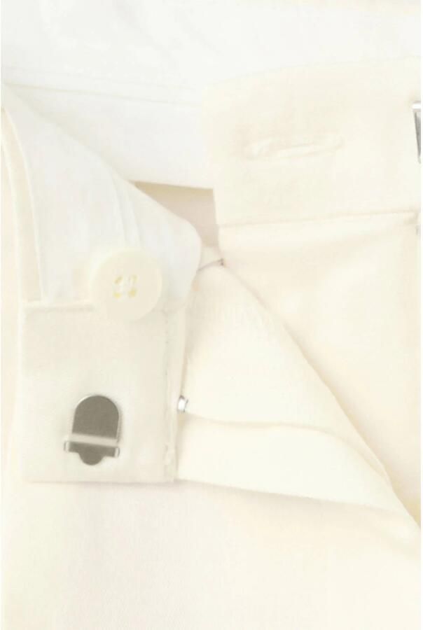 Mango viscose straight leg bermuda short met linnen ecru - Foto 2