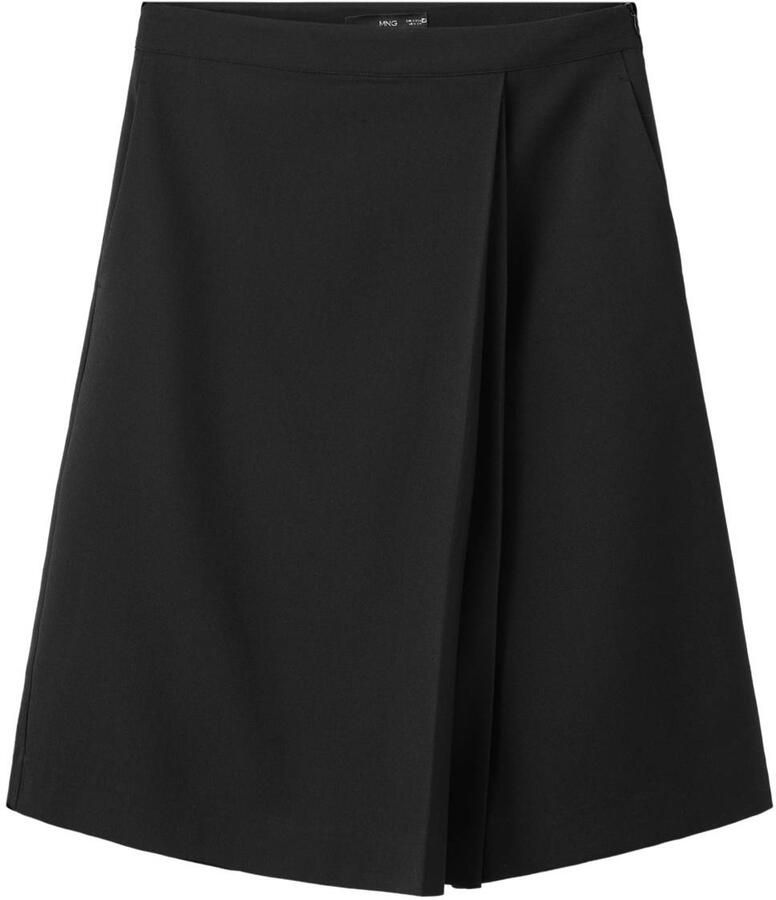 Mango wide leg bermuda short zwart