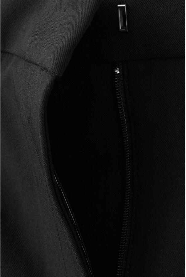 Mango wide leg broek zwart - Foto 3