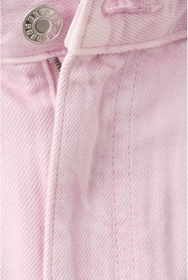 Mango wide leg denim broek lichtroze - Foto 2