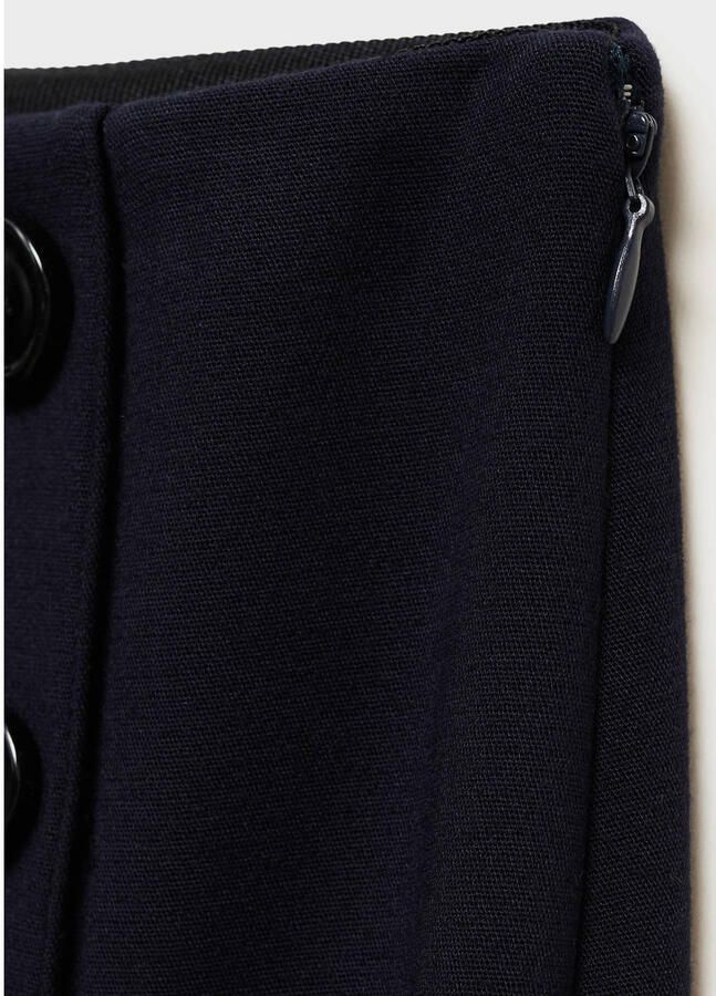 Mango wide leg high waist broek donkerblauw - Foto 2