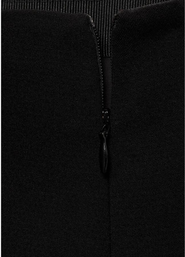 Mango wide leg high waist broek zwart - Foto 2