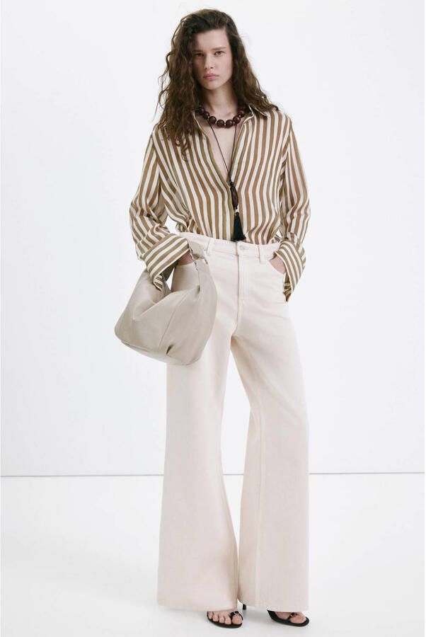 Mango wide leg jeans beige - Foto 2