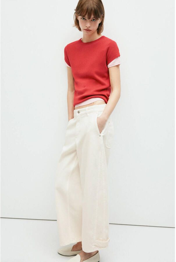 Mango wide leg jeans beige - Foto 3