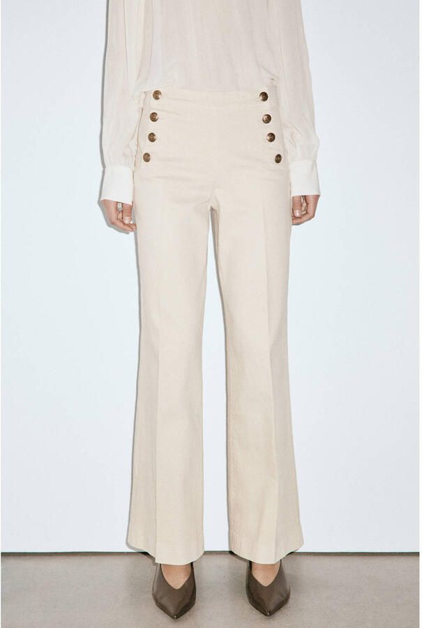 Mango wide leg jeans beige