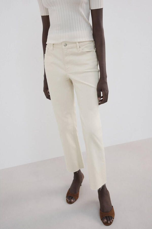 Mango wide leg jeans crème