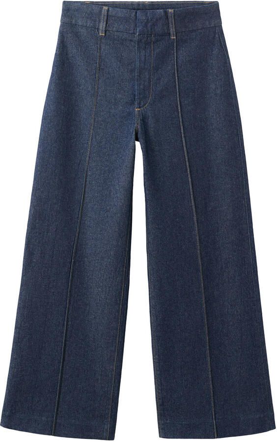 Mango wide leg jeans dark blue denim