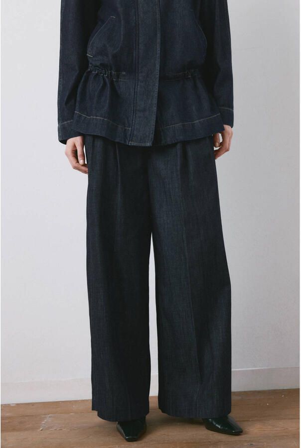 Mango wide leg jeans dark blue denim
