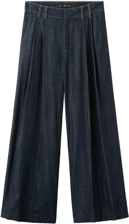 Mango wide leg jeans dark blue denim - Foto 3