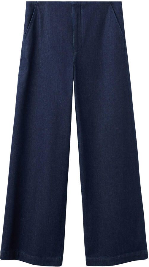 Mango wide leg jeans dark blue denim - Foto 3