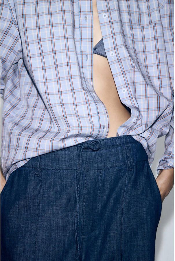 Mango wide leg jeans dark blue denim - Foto 2