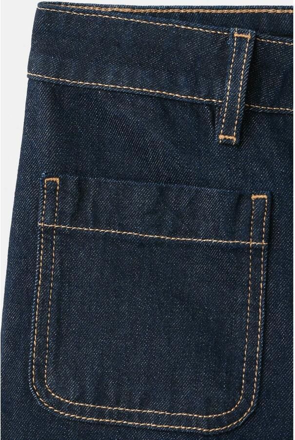 Mango wide leg jeans donkerblauw - Foto 3