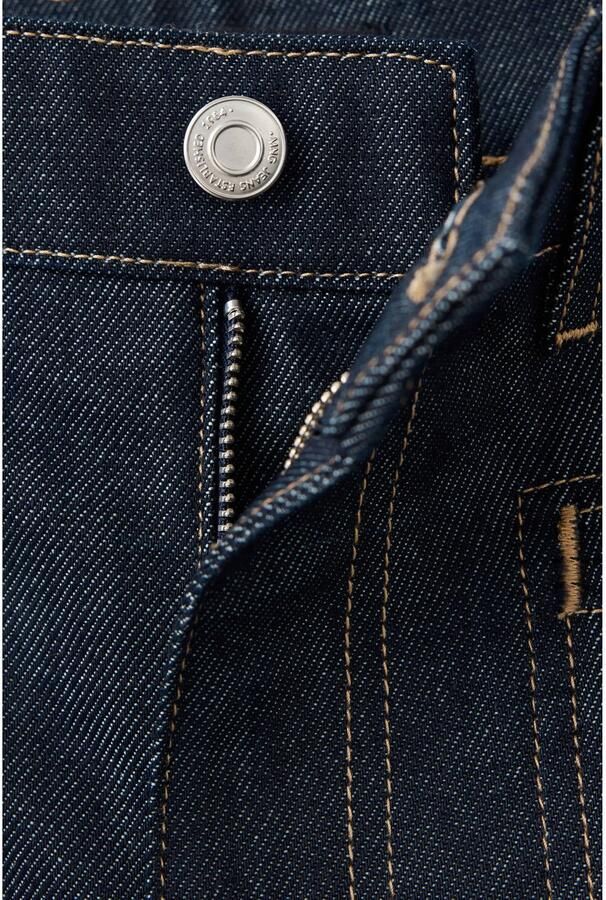 Mango wide leg jeans donkerblauw - Foto 3