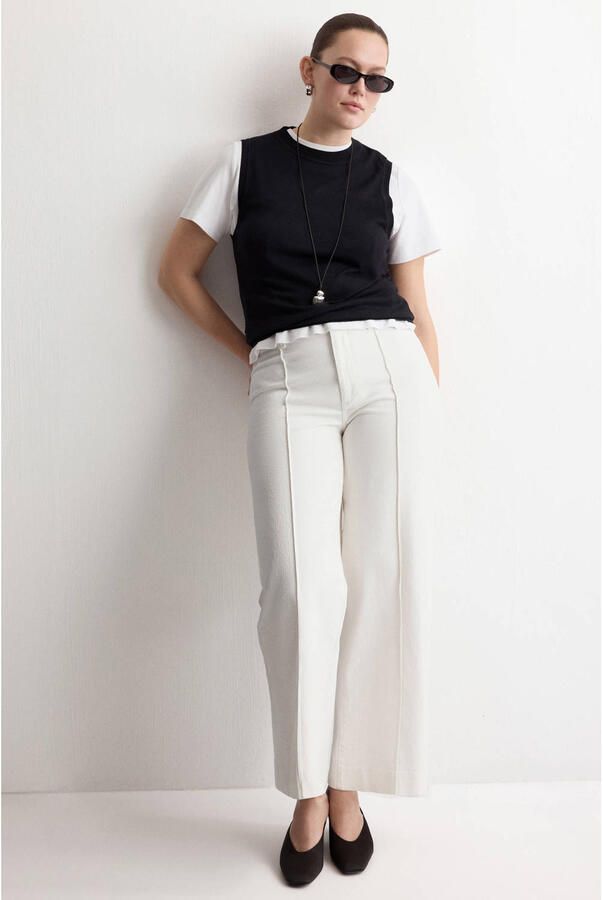 Mango wide leg jeans ecru - Foto 2