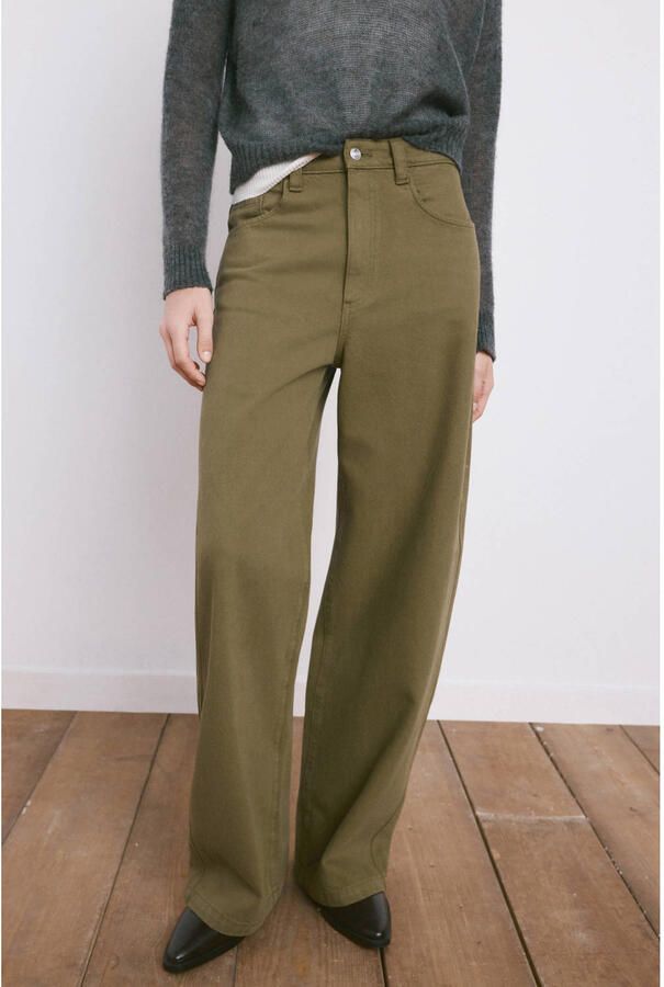 Mango wide leg jeans kaki
