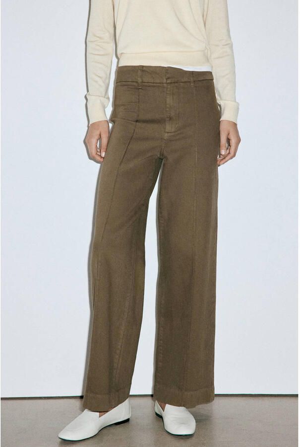 Mango wide leg jeans kaki