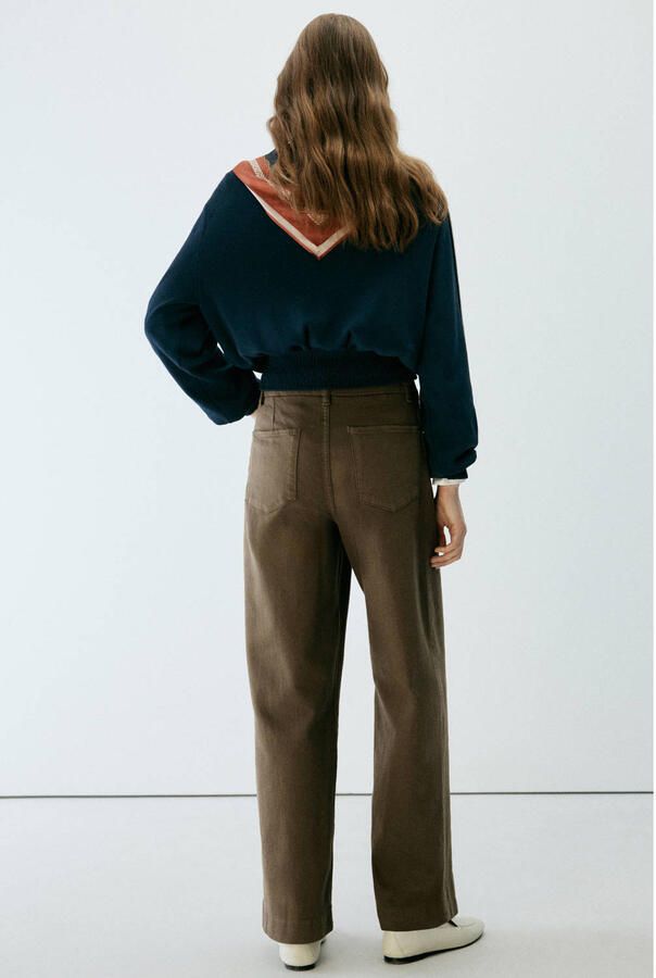 Mango wide leg jeans kaki - Foto 3