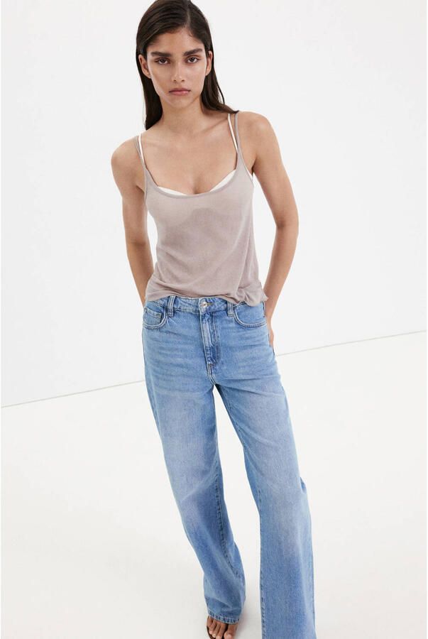 Mango wide leg jeans lichtblauw