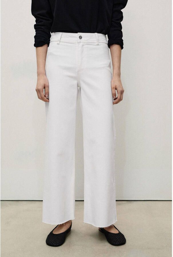 Mango wide leg jeans wit - Foto 1