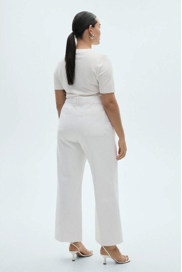 Mango wide leg jeans wit - Foto 3