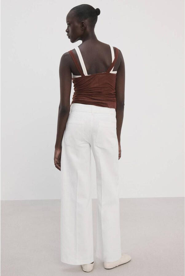 Mango wide leg jeans wit - Foto 2