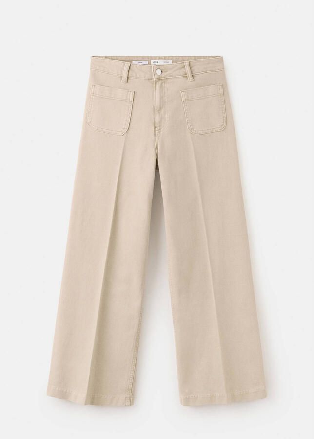 Mango wide leg jeans zand - Foto 2