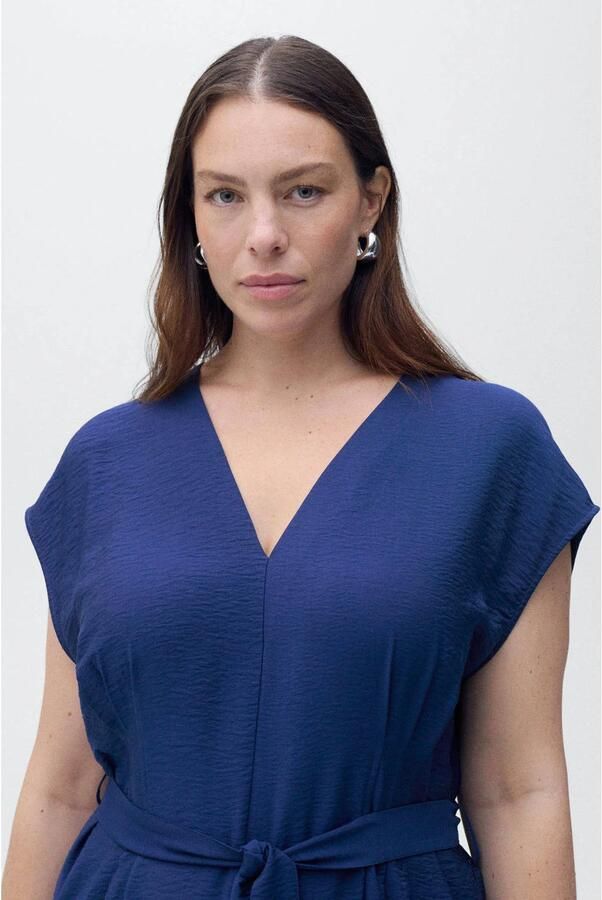 Mango wide leg jumpsuit donkerblauw