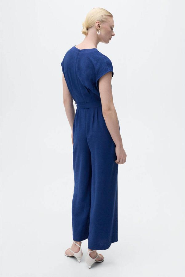 Mango wide leg jumpsuit donkerblauw - Foto 3