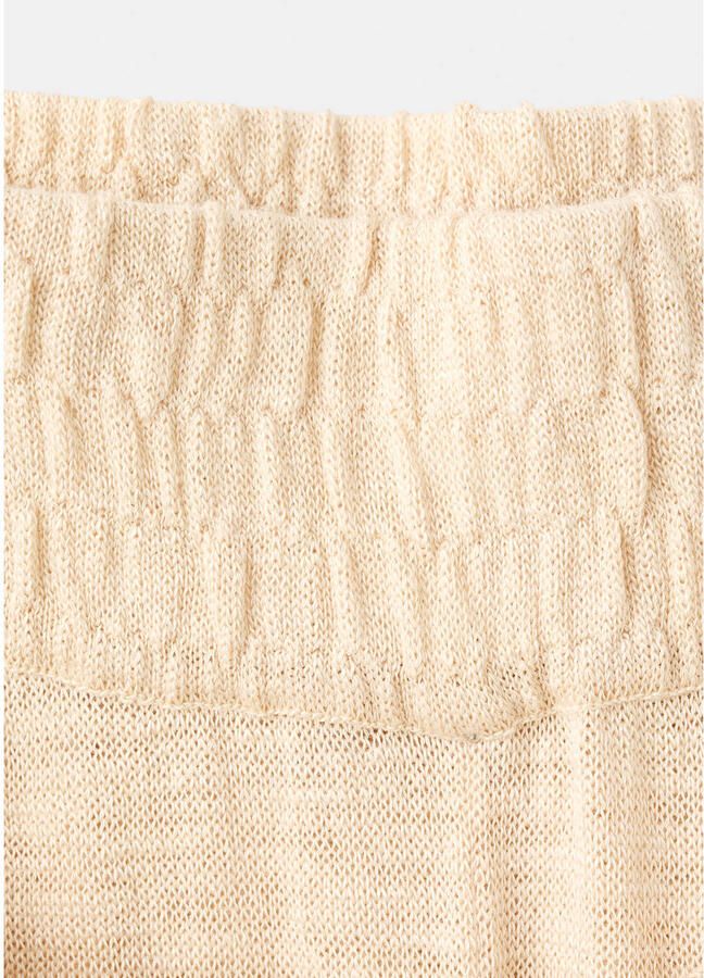 Mango wide leg regular waist broek beige - Foto 2