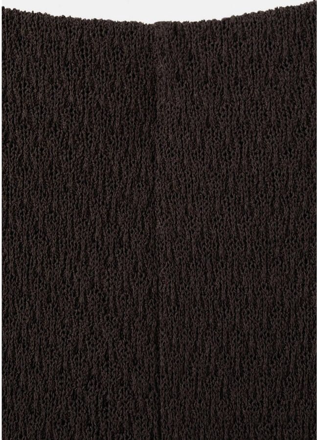 Mango wide leg regular waist broek bruin - Foto 2