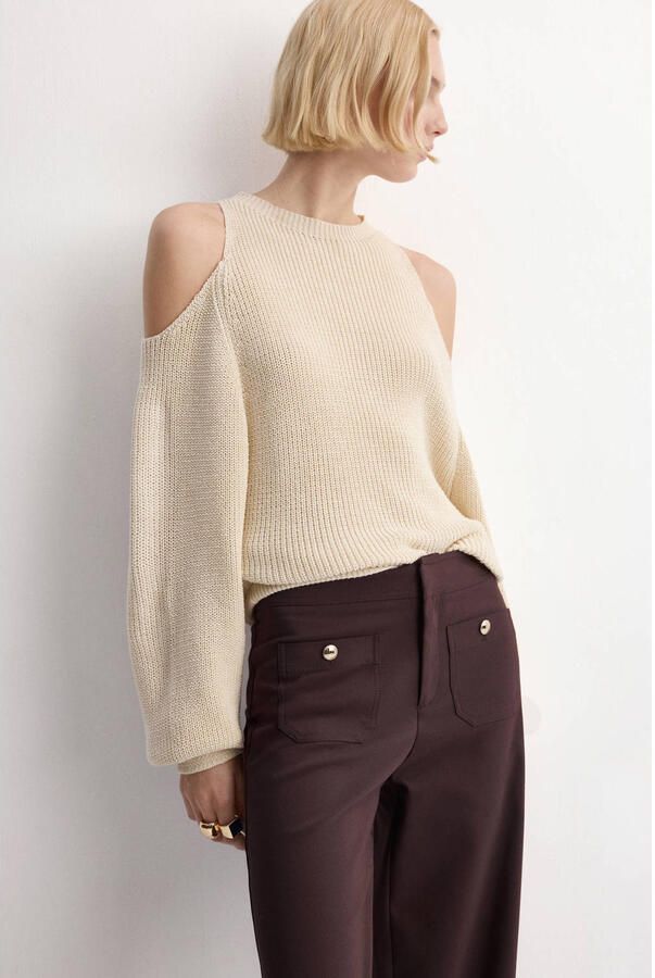 Mango wide leg regular waist broek - Foto 2
