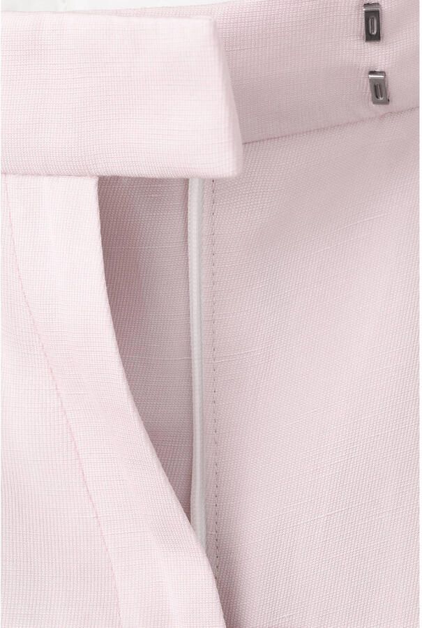 Mango wide leg regular waist broek lichtroze - Foto 2