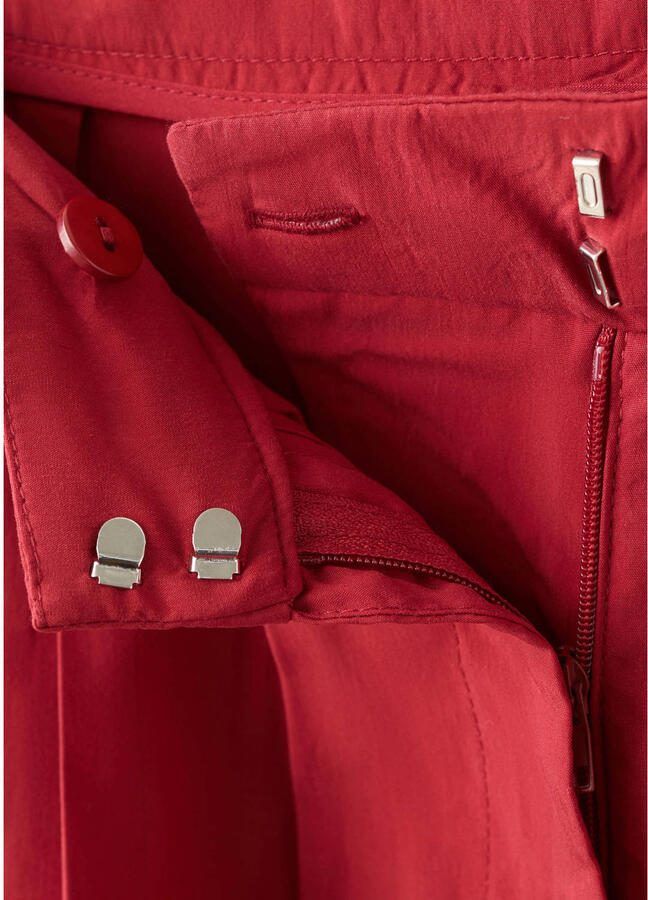Mango wide leg regular waist broek rood - Foto 2
