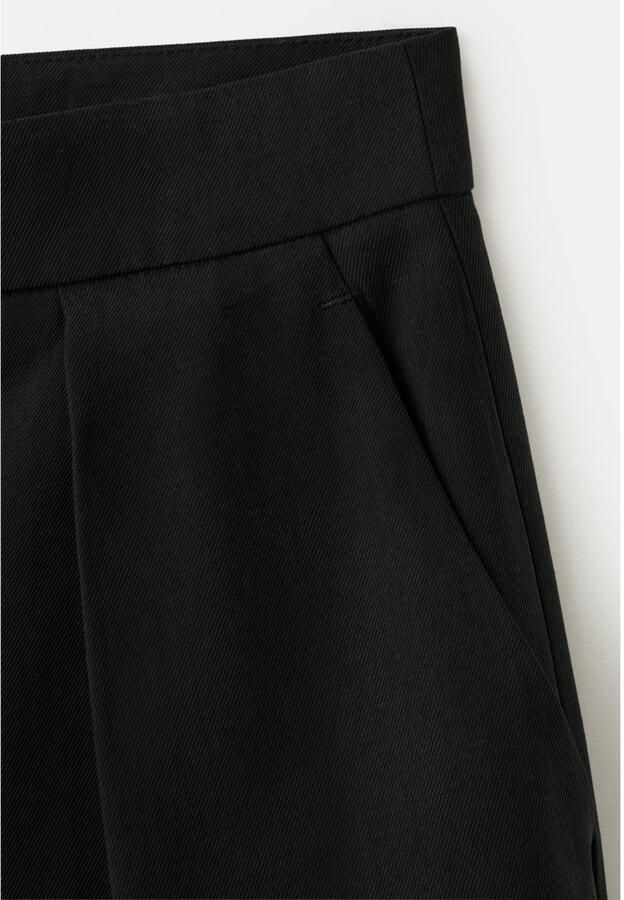 Mango wide leg regular waist broek zwart - Foto 2