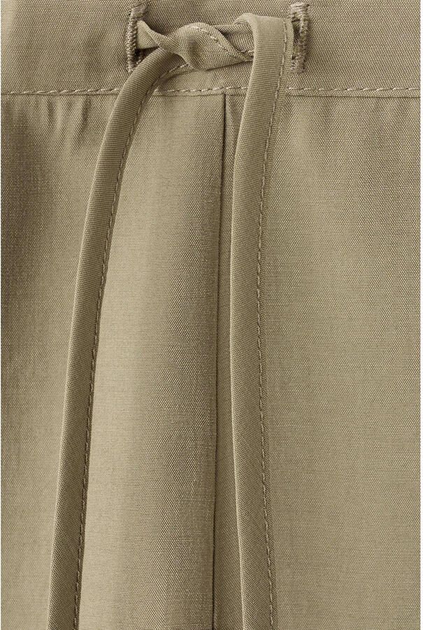 Mango wide leg regular waist casual broek lichtkaki - Foto 2