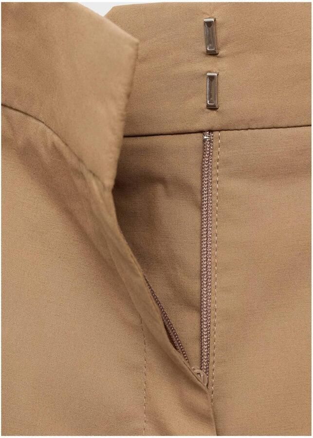 Mango wide leg regular waist pantalon camel - Foto 2