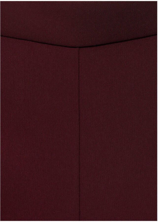 Mango wide leg regular waist pantalon donkerrood