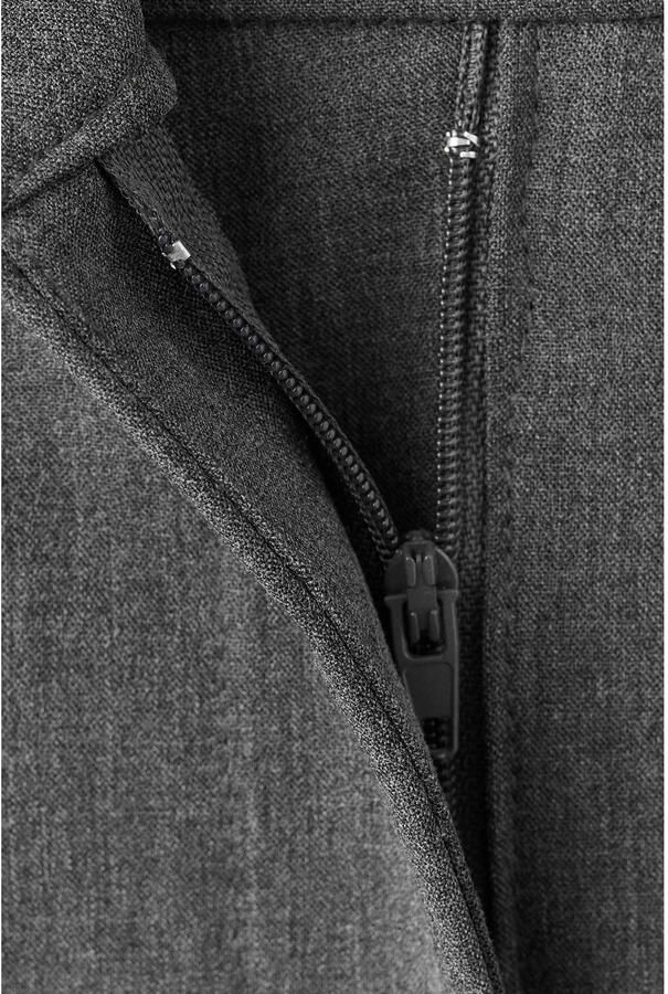 Mango wide leg regular waist pantalon grijs - Foto 3