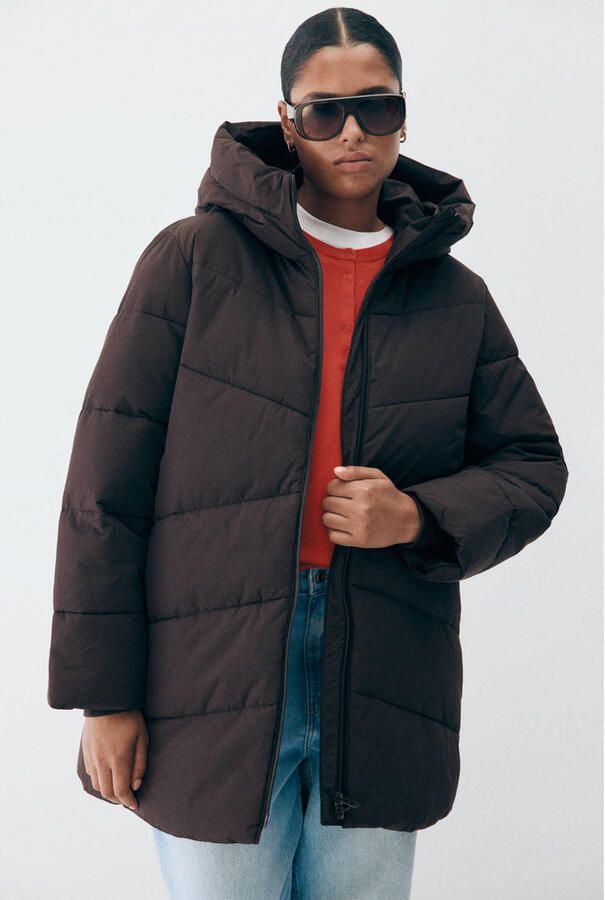 Mango winterjas bruin - Foto 2