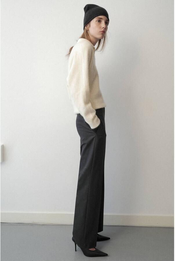 Mango wollen gebreide trui beige - Foto 2
