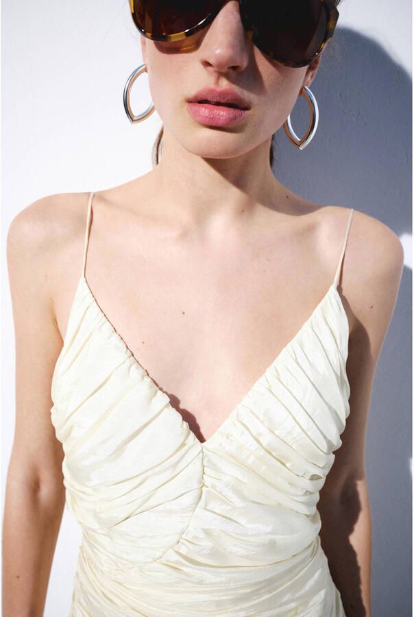 Mango zomerjurk beige