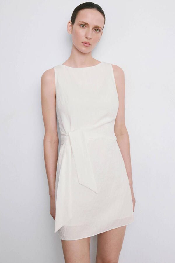 Mango zomerjurk beige