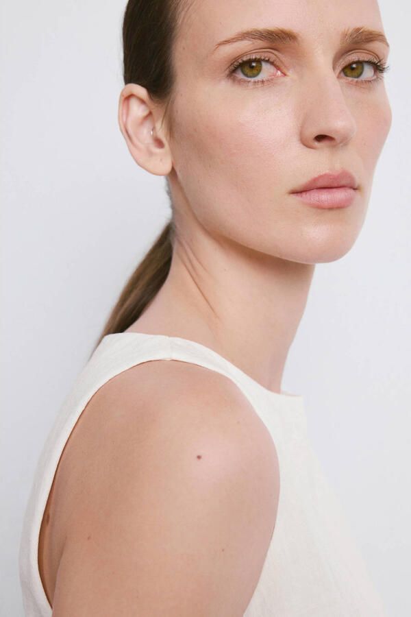 Mango zomerjurk beige - Foto 3
