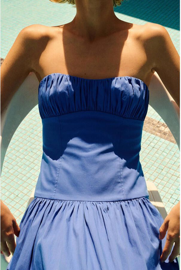 Mango zomerjurk blauw